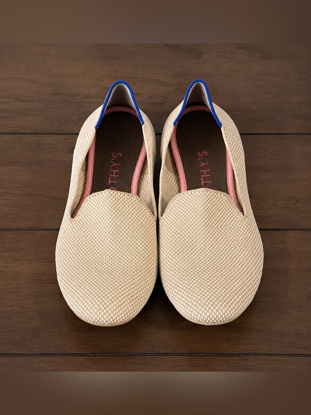 Rothy's Women's Cream and Blue Flats